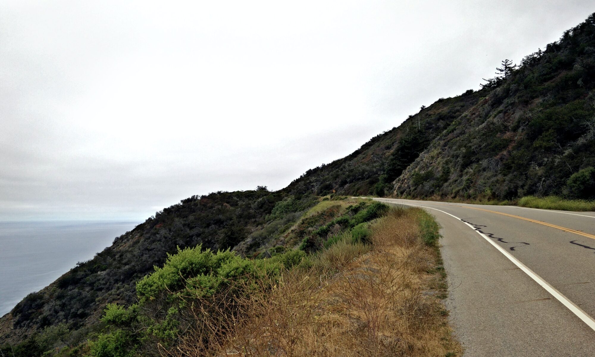 The open road near the ocean